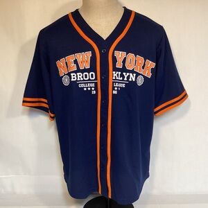 Retro Fox New York Brooklyn College League Baseball Jersey men’s size medium